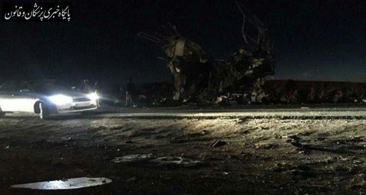 حمله تروریستی به اتوبوس سپاه در جاده خاش - زاهدان