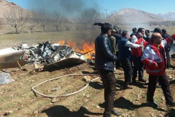 سقوط بالگرد اورژانس هوایی در استان چهار محال و بختیاری