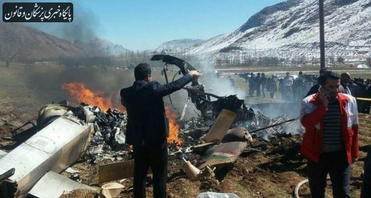 ۹ مصدوم در حادثه سقوط بالگرد نیروی انتظامی
