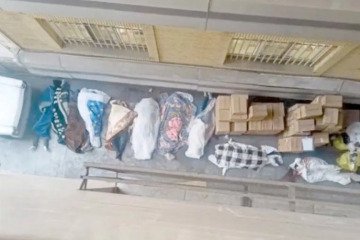 جزئیات پیکرهای پیچیده در پتو در بیمارستان «الغدیر»